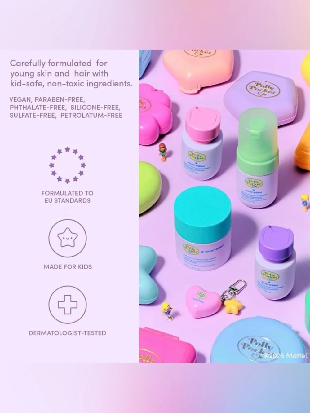 Evereden X Polly Pocket Travel Size Kids Skin & Haircare Set